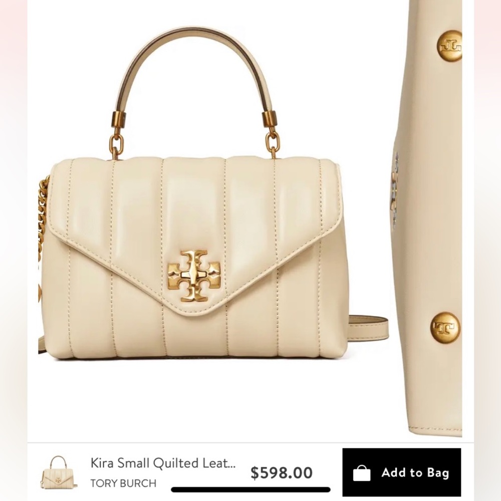 Tory Burch Kira Small Quilted leather satchel